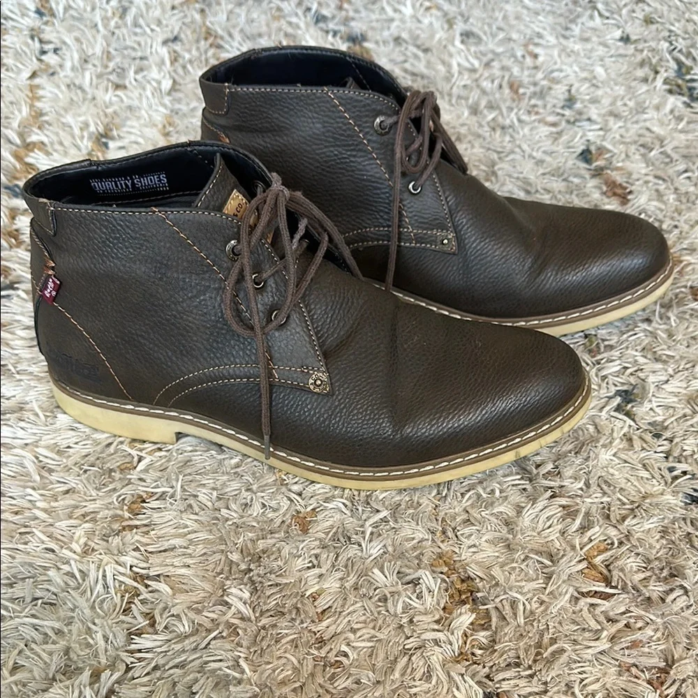Brown dress shoe- men’s Levi chukka boots size 11 - Picture 1 of 5